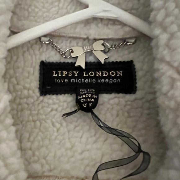 Women's Lipsy London Pink Leather and Shearling Cropped Biker Jacket - Picture 3 of 4